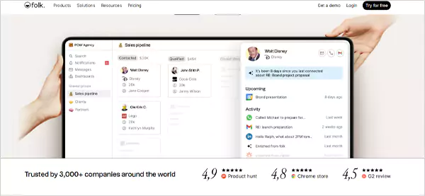Folk the best CRM for small businesses