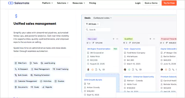 Salesmate the best CRM for small businesses