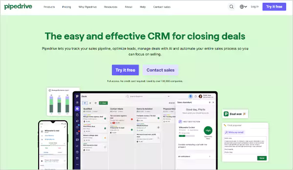 The Best CRM Software Pipedrive