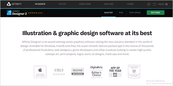 Affinity Designer Homepage Image