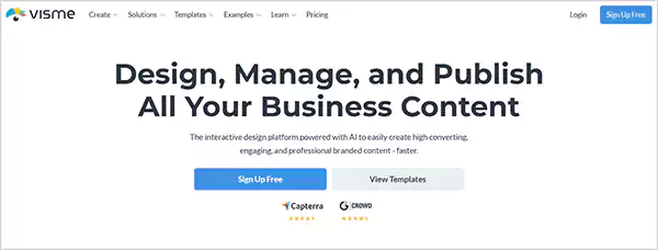 Visme Homepage Images