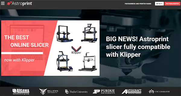 AstroPrint 3D Printing