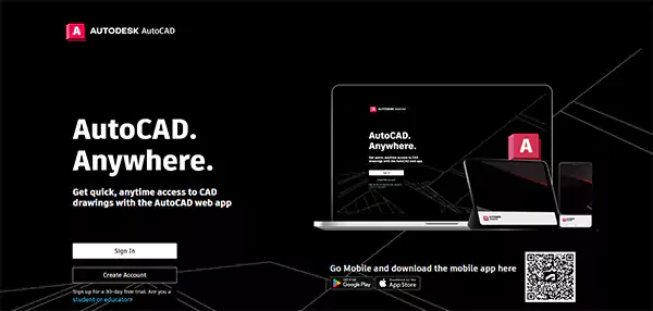 AutoCAD homepage