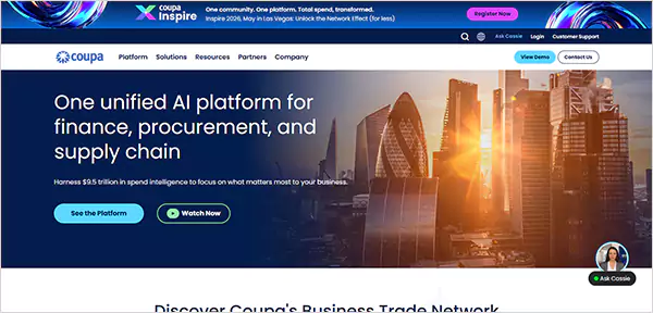 Coupa Homepage