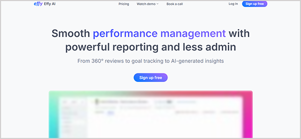 Effy AI Website Screenshot
