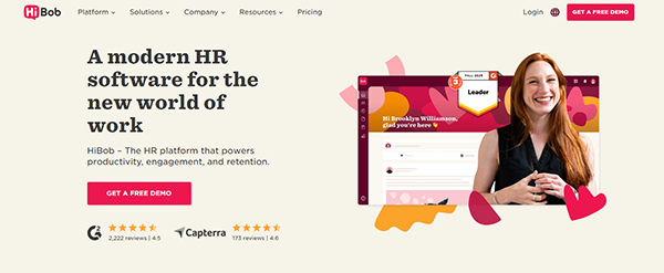 HiBob Website Screenshot