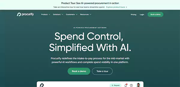 Procurify Homepage
