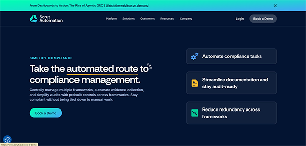 Scrut Automation Homepage