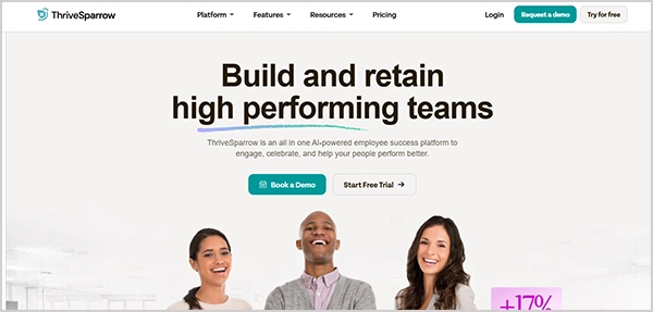 ThriveSparrow Website Screenshot