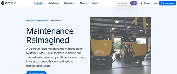 Samsara Equipment Maintenance Software