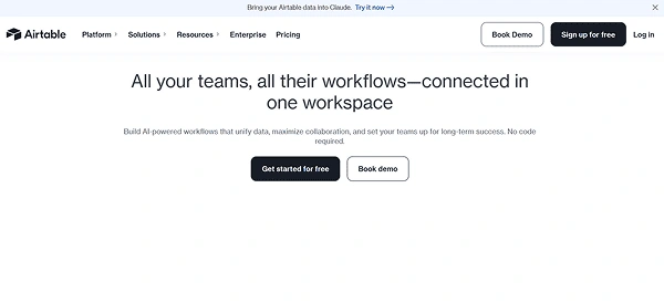Airtable Website Screenshot