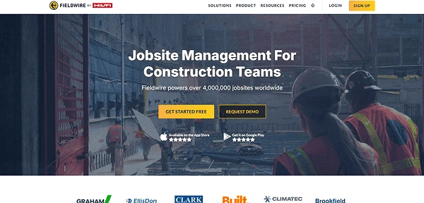 Fieldwire Website Screenshot