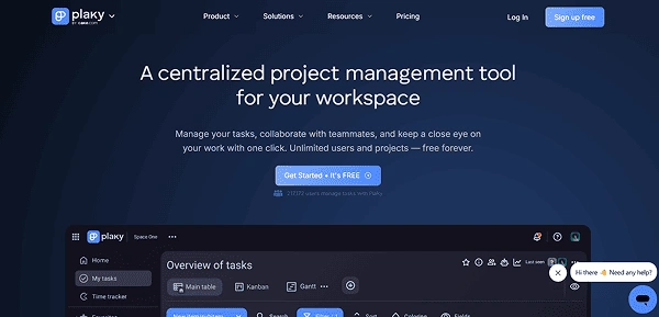 Plaky Website Screenshot