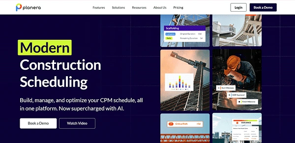 Planera Website Screenshot