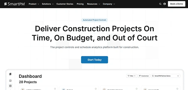 SmartPM Website Screenshot