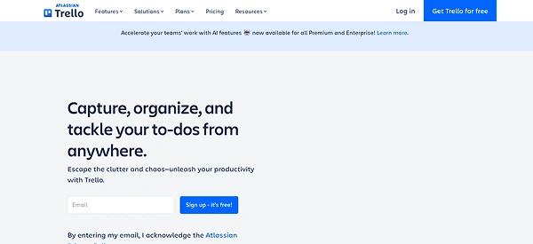 Trello Website Screenshot