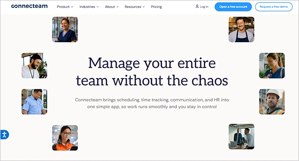Connecteam website interface