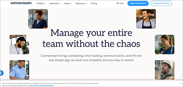 Connecteam website screenshot