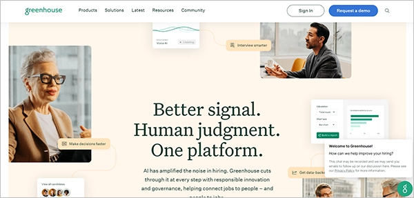 Greenhouse website screenshot
