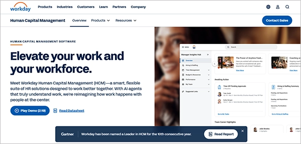Workday website screenshott