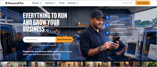 Housecall Pro website screenshot
