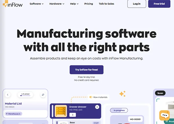 InFlow website interface