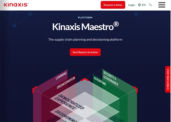 Kinaxis Maestro official website interface