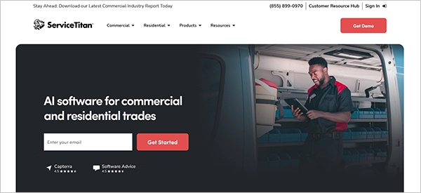 ServiceTitan Website Screenshot