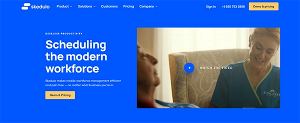 Skedulo Website Screenshot