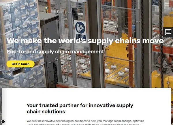 interface of the Korber official website